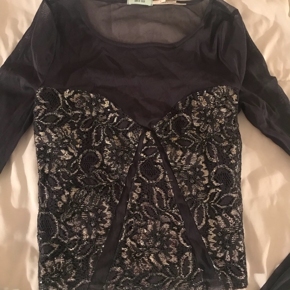 Blue mesh top - Picture 2 of 4